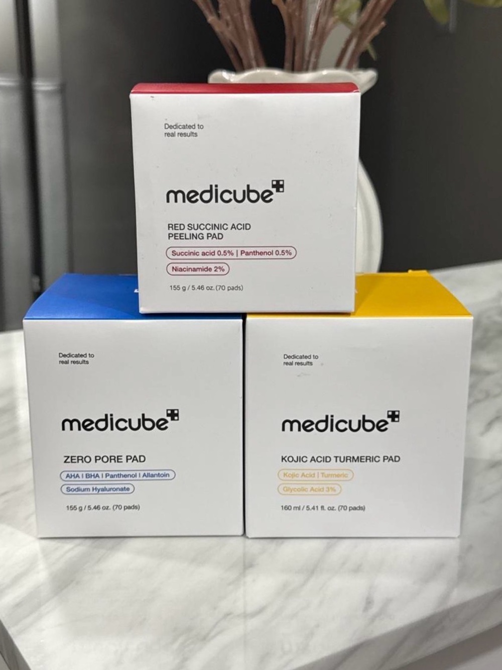 Medicube Trio Peel Pads Set – Red, Blue, Yellow Exfoliating Pads